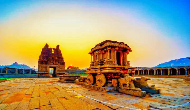 Hampi ruins at sunrise Karnataka South India tour TTI Tours